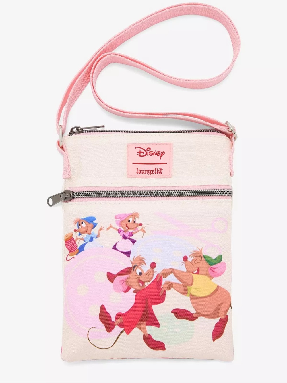 DISNEY Loungefly Pink Cinderella Passport Crossbody Bag